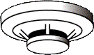 住宅用火災警報器天井式のイラスト