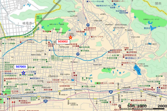 地図：蘇原地区