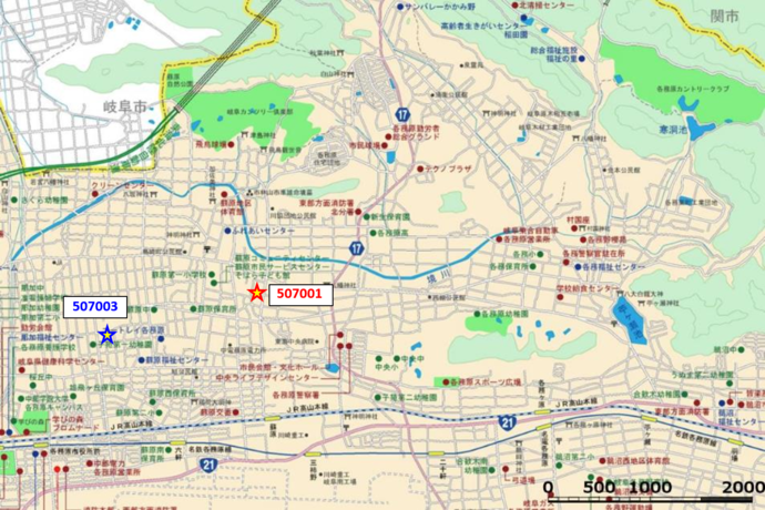 地図：蘇原地区