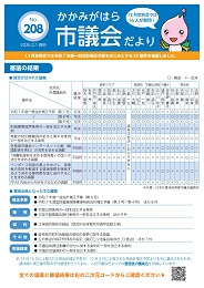 市議会だより208号表面