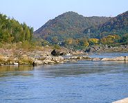 木曽川中流域の景観の写真