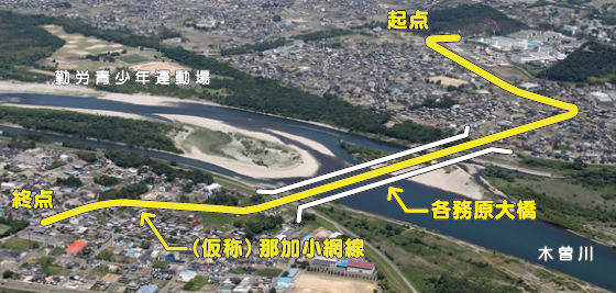 （仮称）各務原大橋の位置図