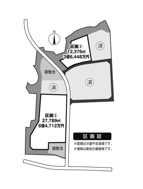 （仮称）各務山工業団地分譲図