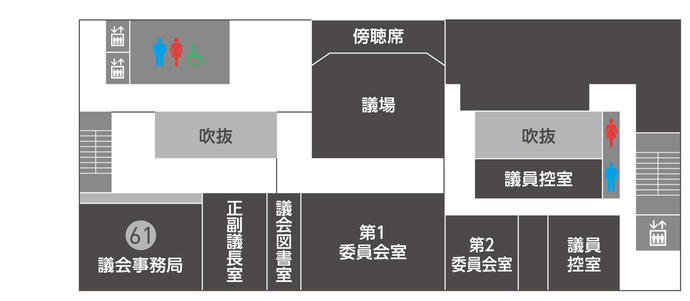 高層階6Fの配置図