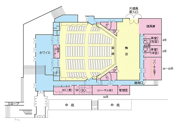 市民会館1階配置図