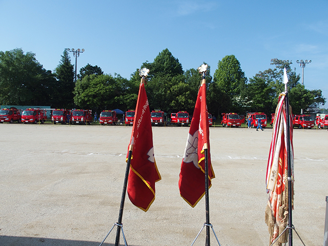 「稲羽地区消防操法大会」の写真