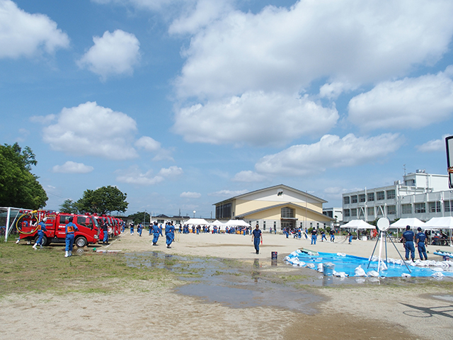 「稲羽地区消防操法大会」の写真