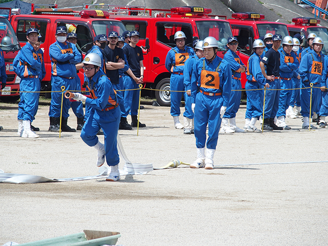 「稲羽地区消防操法大会」の写真
