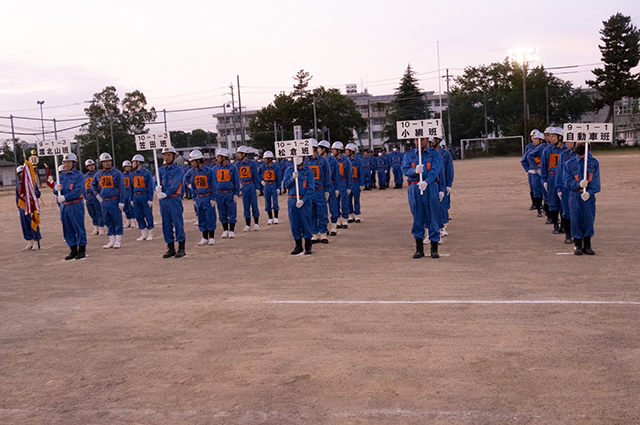 「川島地区消防操法大会」の写真