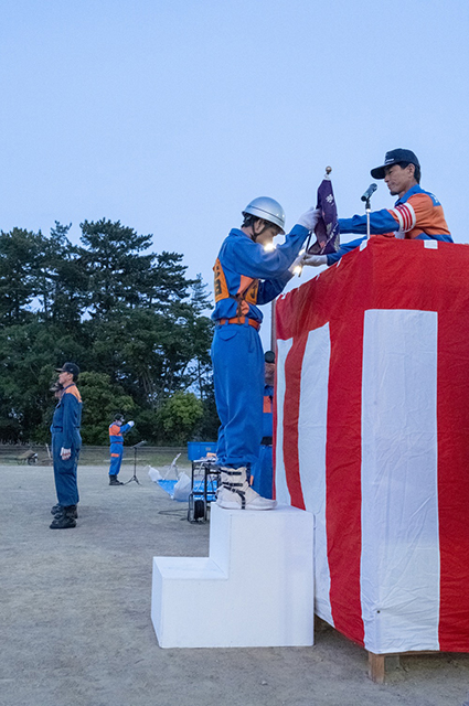 「川島地区消防操法大会」の写真