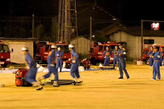 「川島地区消防操法大会」の写真