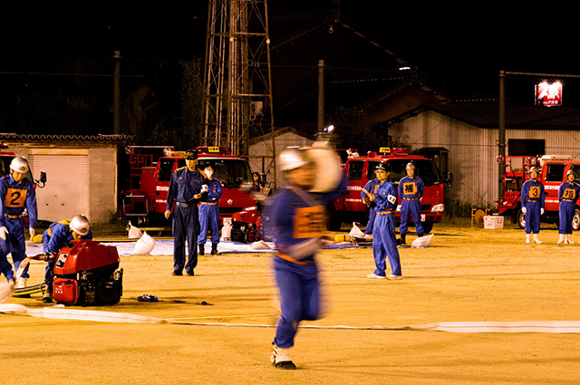 「川島地区消防操法大会」の写真