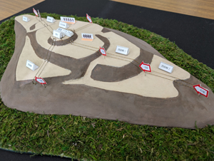 伊木山城郭の復元模型