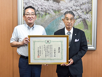 上松さんと浅野市長