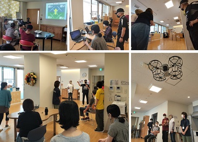 7月1日のドローン体験教室のようす