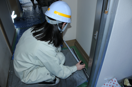 現場での作業
