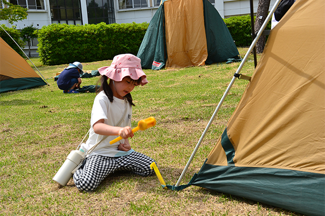 家族で楽しもう！はじめての春キャンプの写真