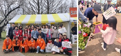 募金活動のようす