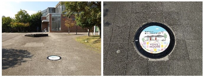 マンホール広告設置写真