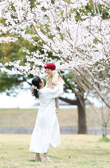 浄化センターの桜の写真