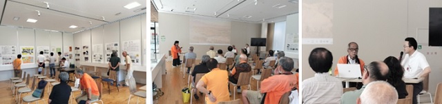 企画展とトークイベントのようす