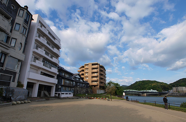 木曽川河畔遊歩道の風景の写真