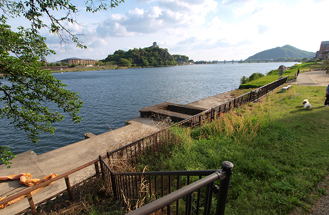 木曽川河畔遊歩道の風景の写真