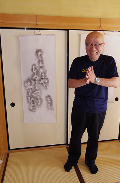 松尾芭蕉石碑の拓本講座の写真
