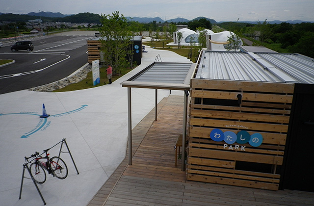 木曽川沿いのサイクリングロードの写真