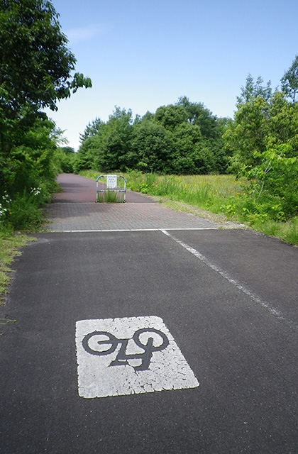 木曽川沿いのサイクリングロードの写真