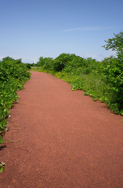 木曽川沿いのサイクリングロードの写真