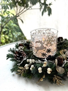 アロマキャンドル＆クリスマスリース
