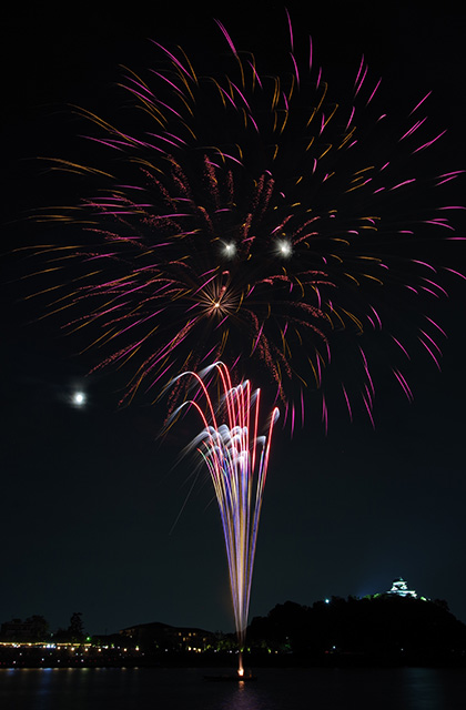 第46回日本ライン夏まつりロングラン花火の写真