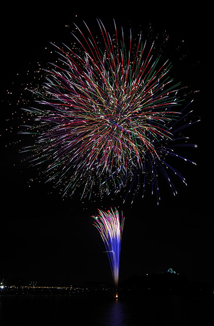 第46回日本ライン夏まつりロングラン花火の写真