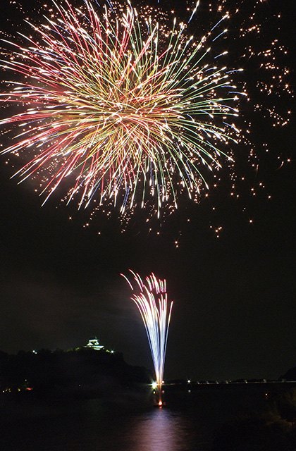第46回日本ライン夏まつりロングラン花火の写真