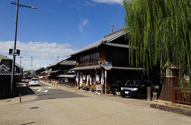 大安寺川の秋の風景の写真