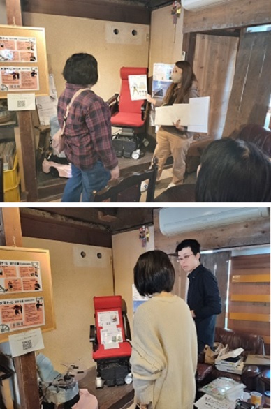 説明をする参加者たちのようす