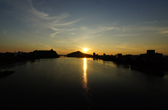 木曽川の風景の写真