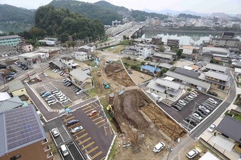 C地区からみた鵜沼城と木曽川