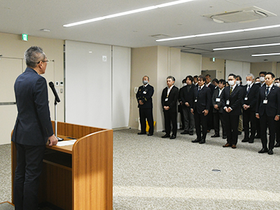 市長訓示の様子