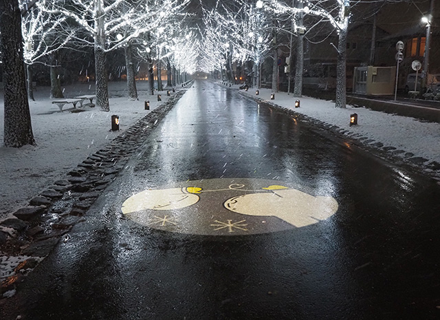 学びの森の雪景色の写真