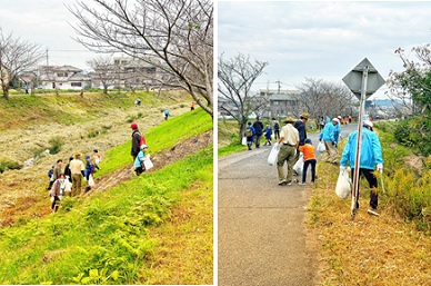 川と海の環境保全大作戦のようす