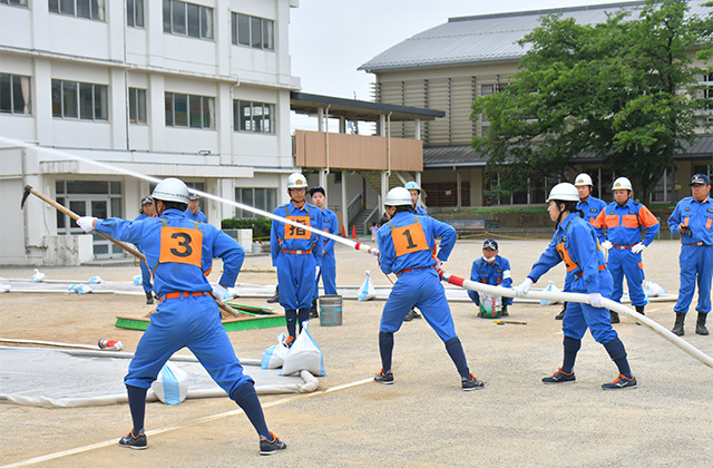 第55回各務原市消防団第7・8分団消防操法大会の写真