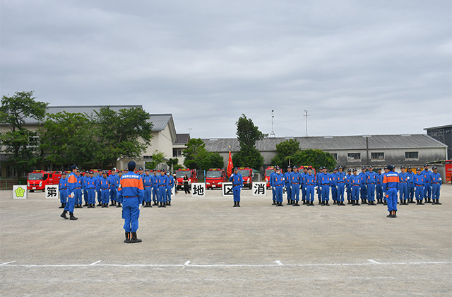 第55回各務原市消防団第7・8分団消防操法大会の写真