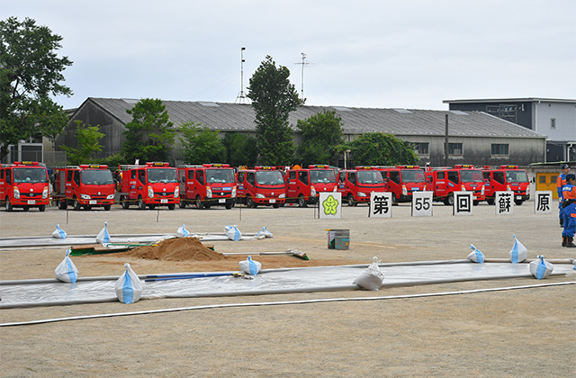 第55回各務原市消防団第7・8分団消防操法大会の写真