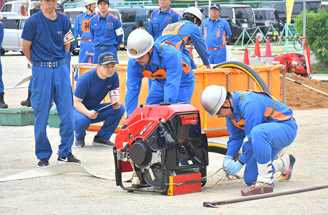 第55回各務原市消防団第7・8分団消防操法大会の写真
