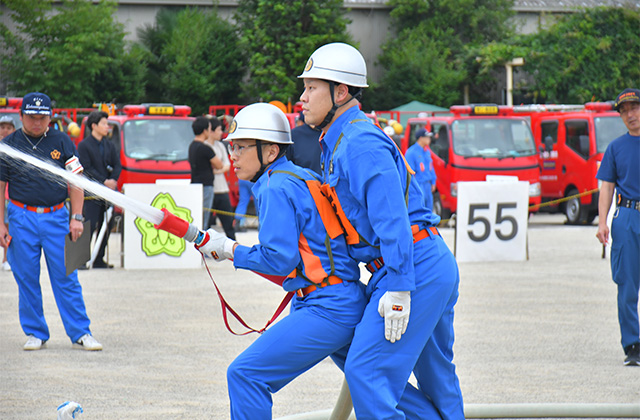 第55回各務原市消防団第7・8分団消防操法大会の写真