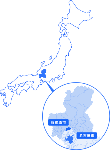 各務原市の位置図