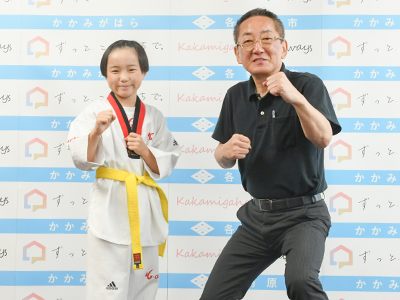 全国大会出場を報告した林さん