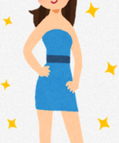 クビレのある女性のイラスト